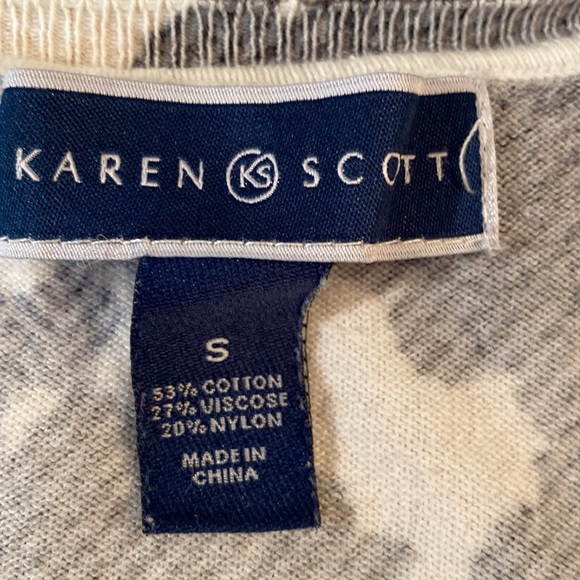 Karen Scott - floral print cardigan. Size S - Picture 4 of 9